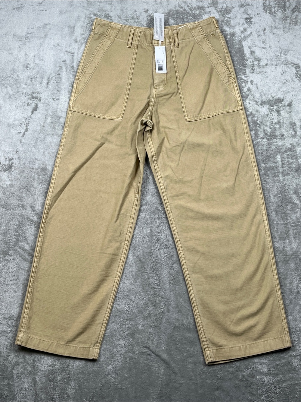 NEW Outerknown 6, 28 100% Organic Cotton Utility Pants Fly Button